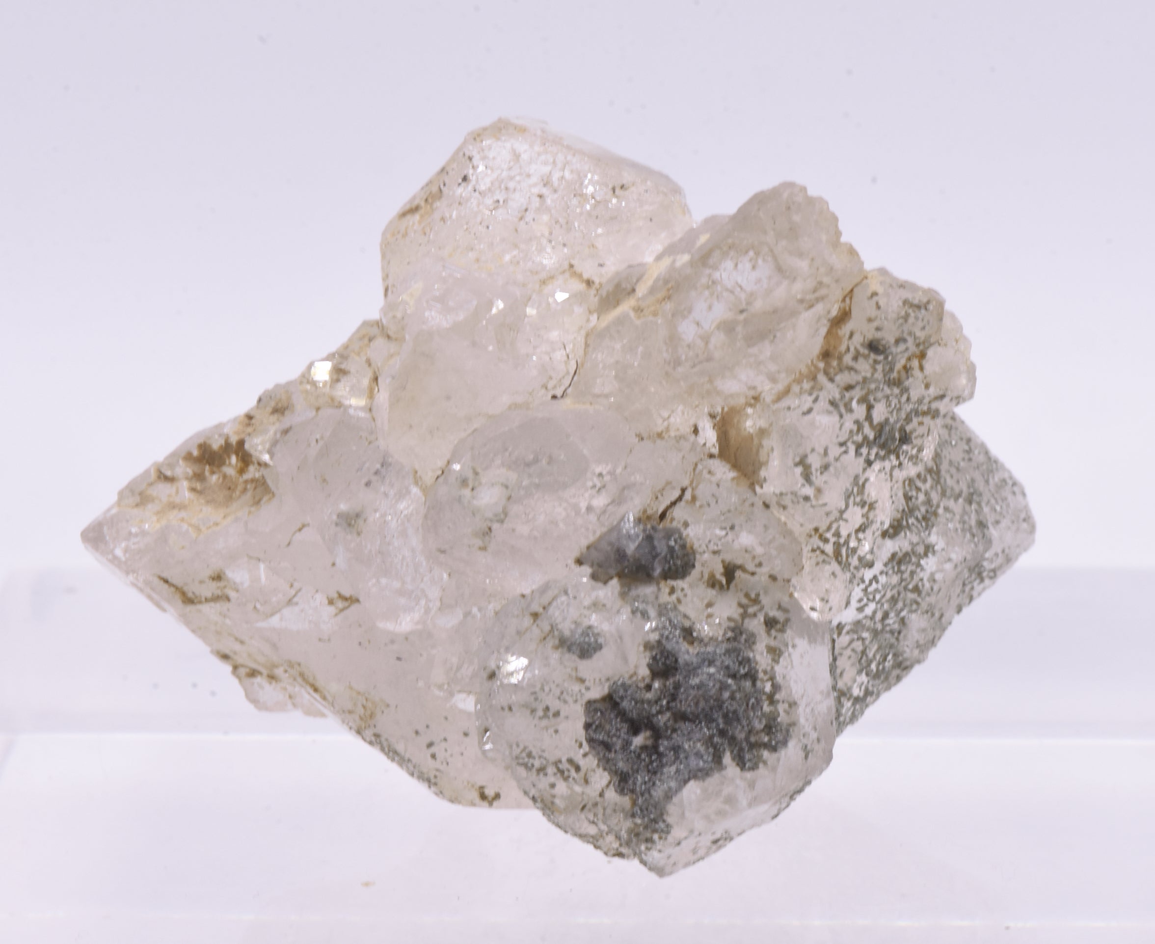 Chlorite Quartz Crystal Cluster Mineral Specimen - Pakistan