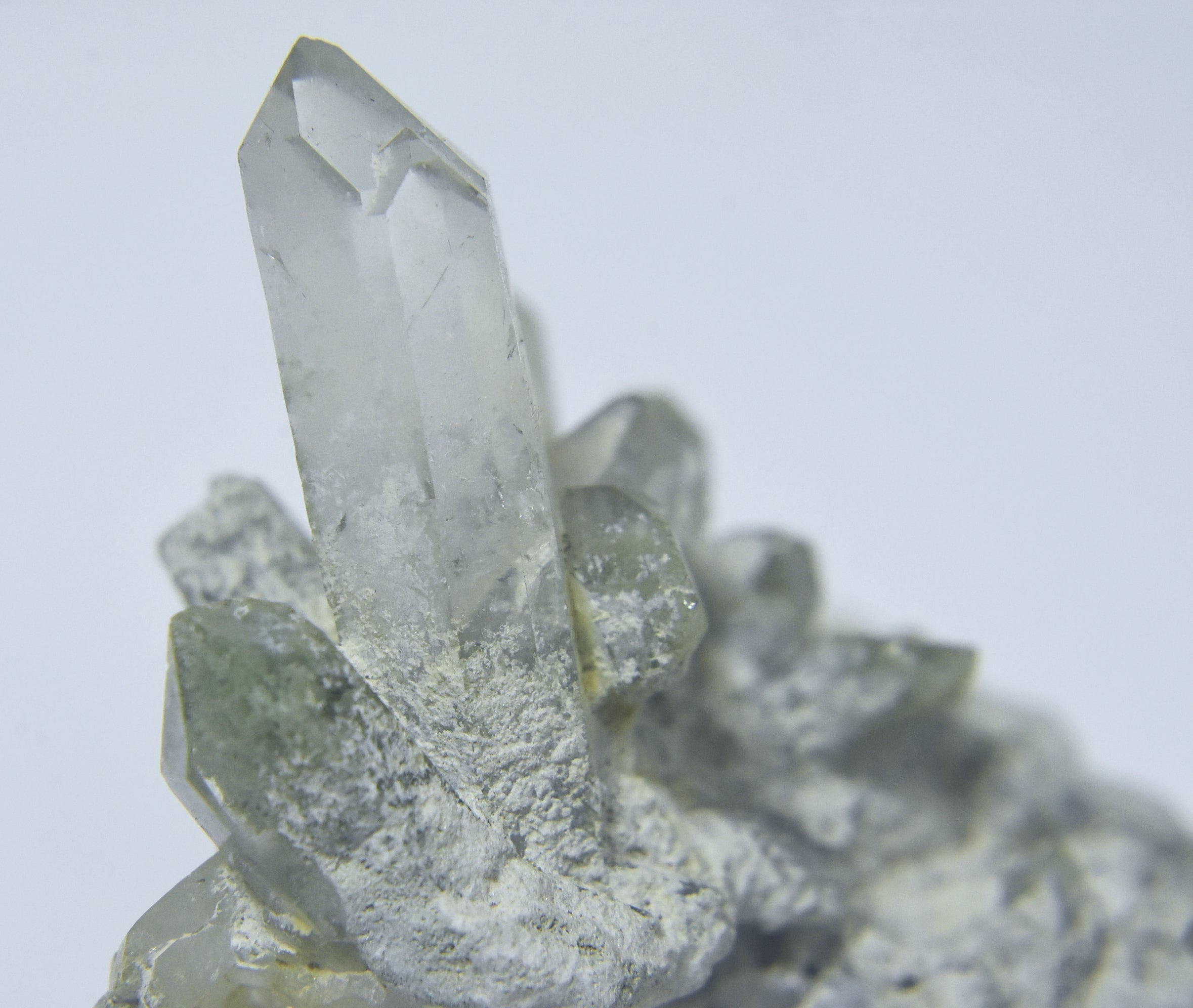 Gorgeous Chlorite Quartz Crystal Cluster Mineral Specimen