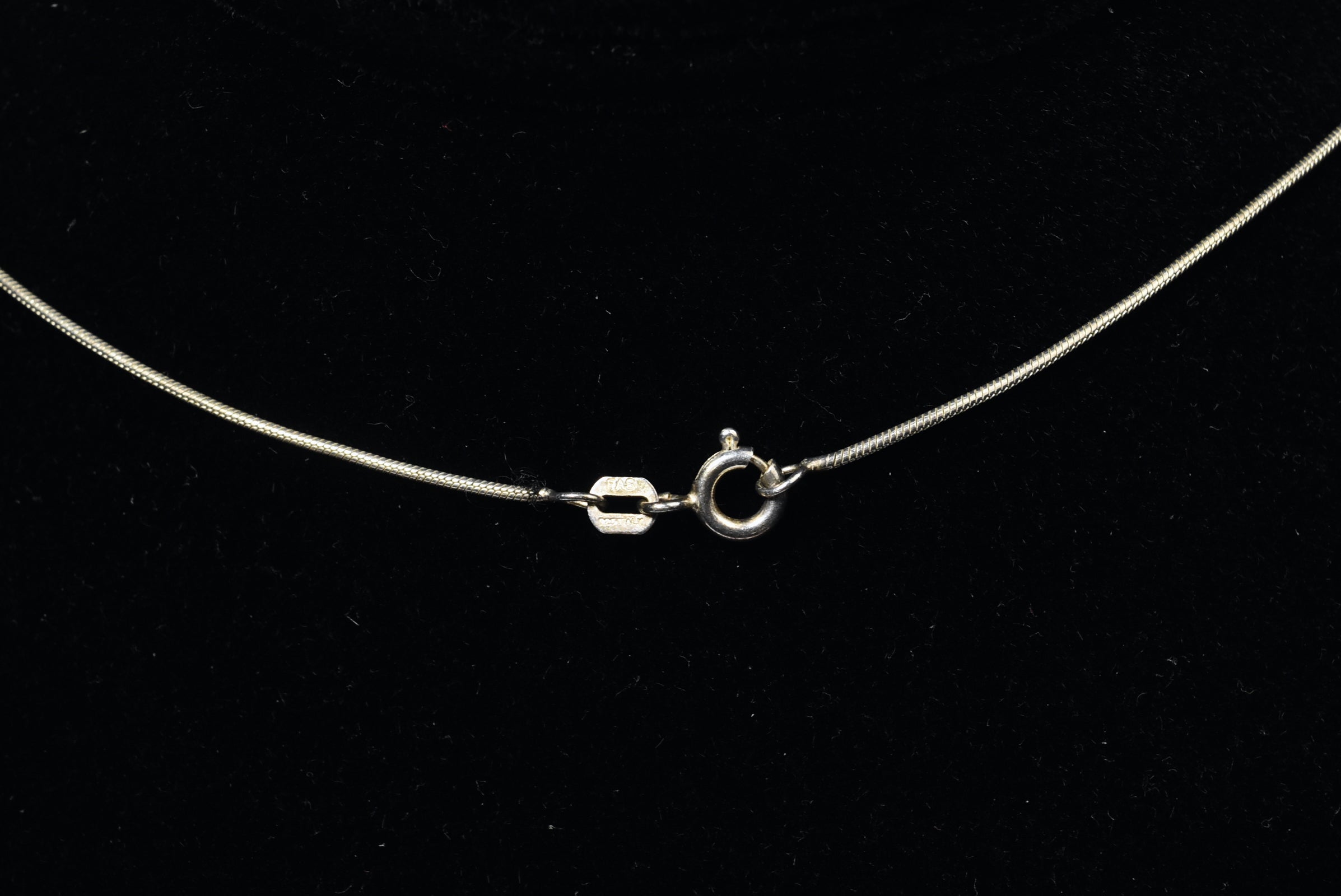 Sterling Silver Crystal Cross Pendant on Italian Snake Link Chain Necklace