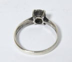 Sterling Silver Crystal Engagement Ring - Size 8