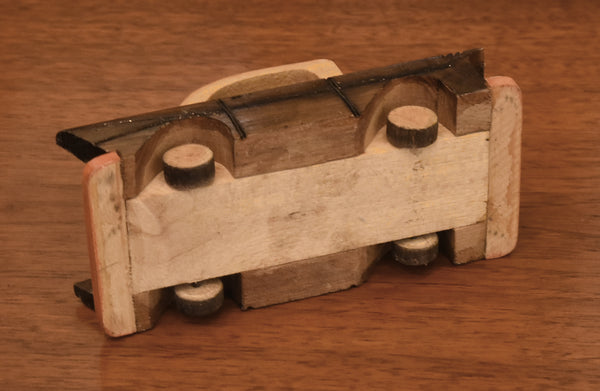 Handmade Vintage Wood Carved "Cuba" Car