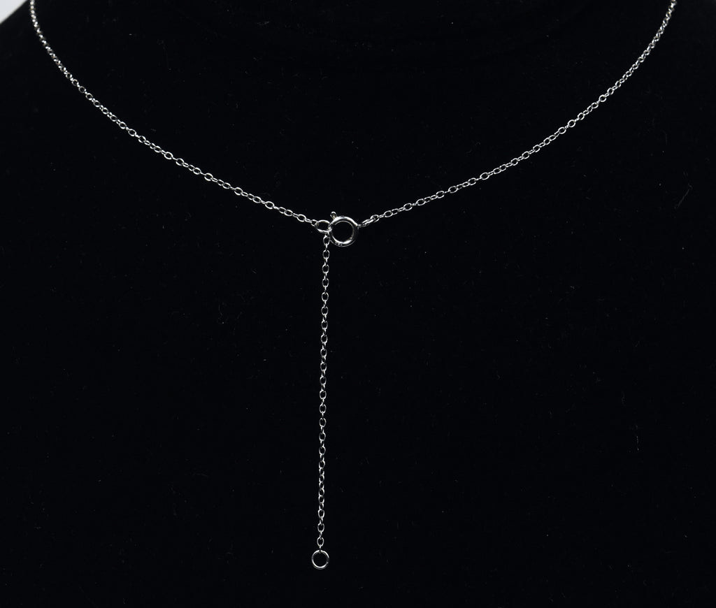 Sterling Silver Curved Crystal Cross Necklace