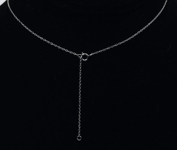 Sterling Silver Curved Crystal Cross Necklace