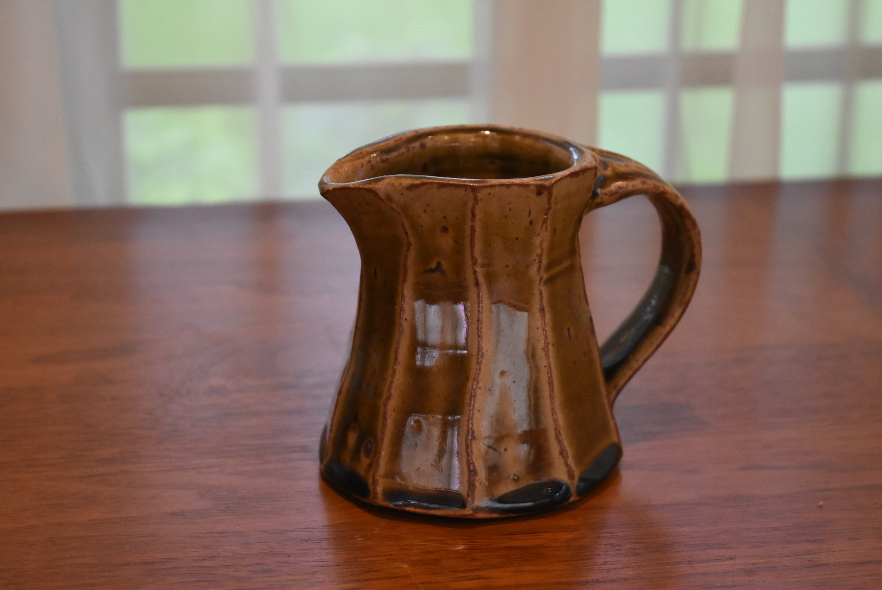 Handmade Ceramic Olive Colored Creamer