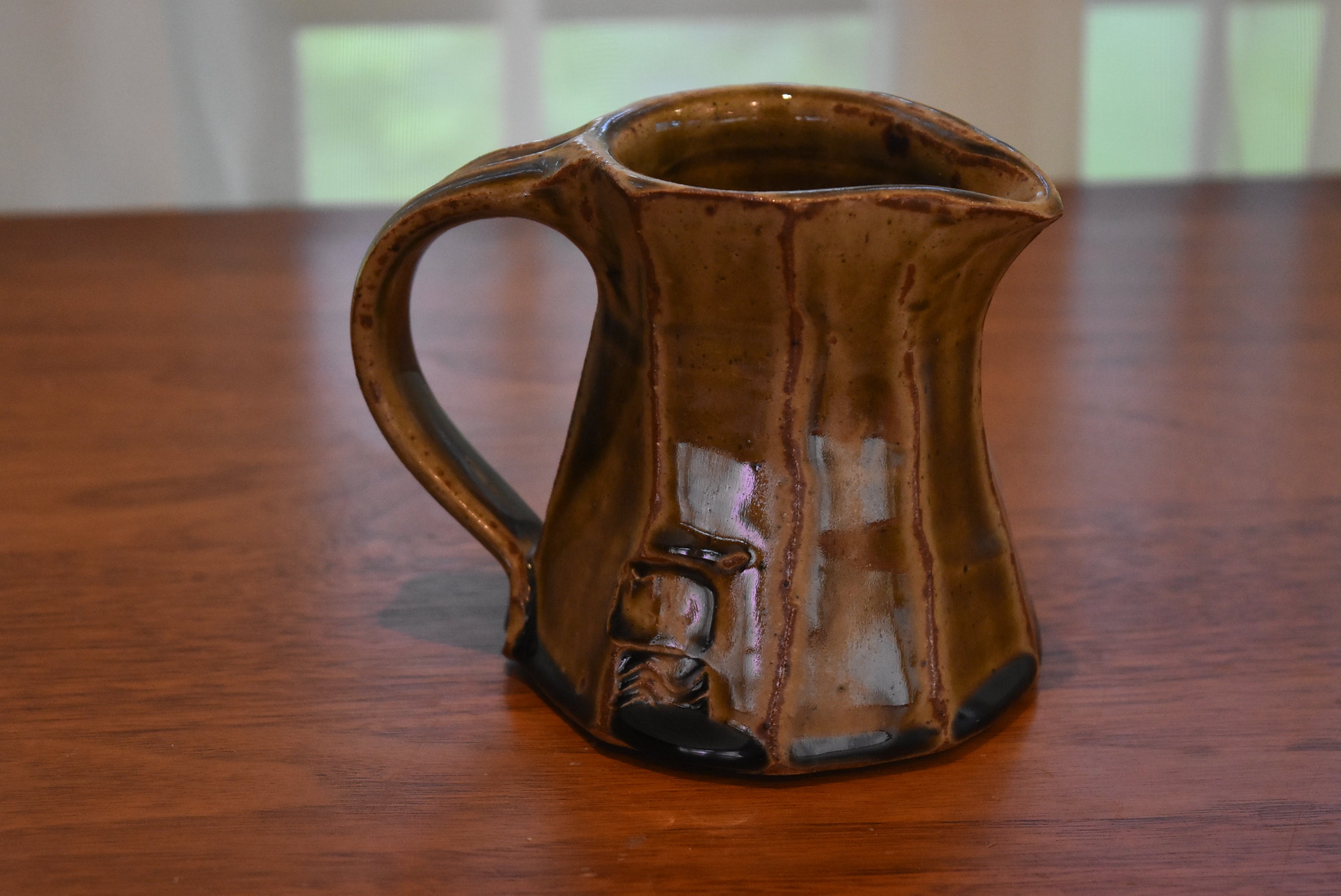 Handmade Ceramic Olive Colored Creamer