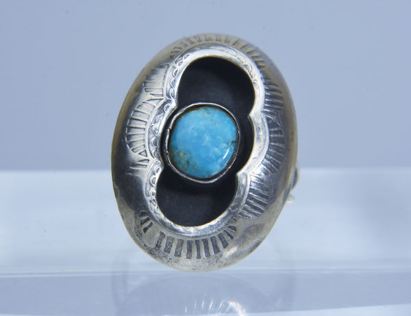 Sterling Silver Turquoise Southwestern Handmade Ring - Size 6