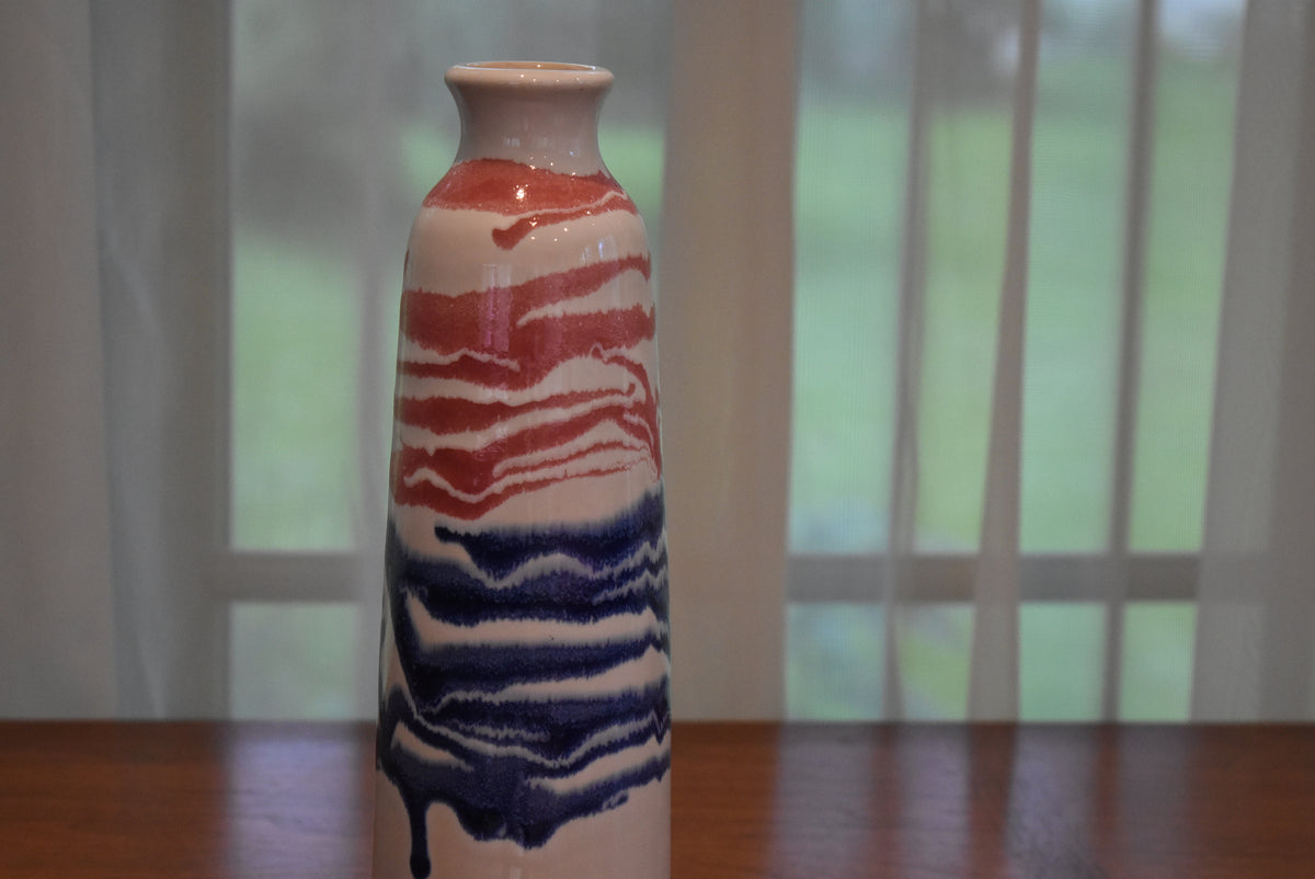 Tall Tapered Ceramic Vase