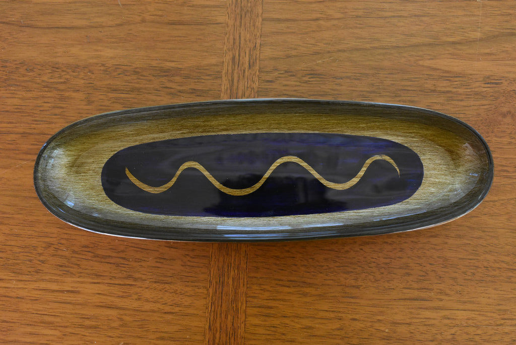 Gali Glass Studios - Three Oblong Reverse Painted Glass Platters