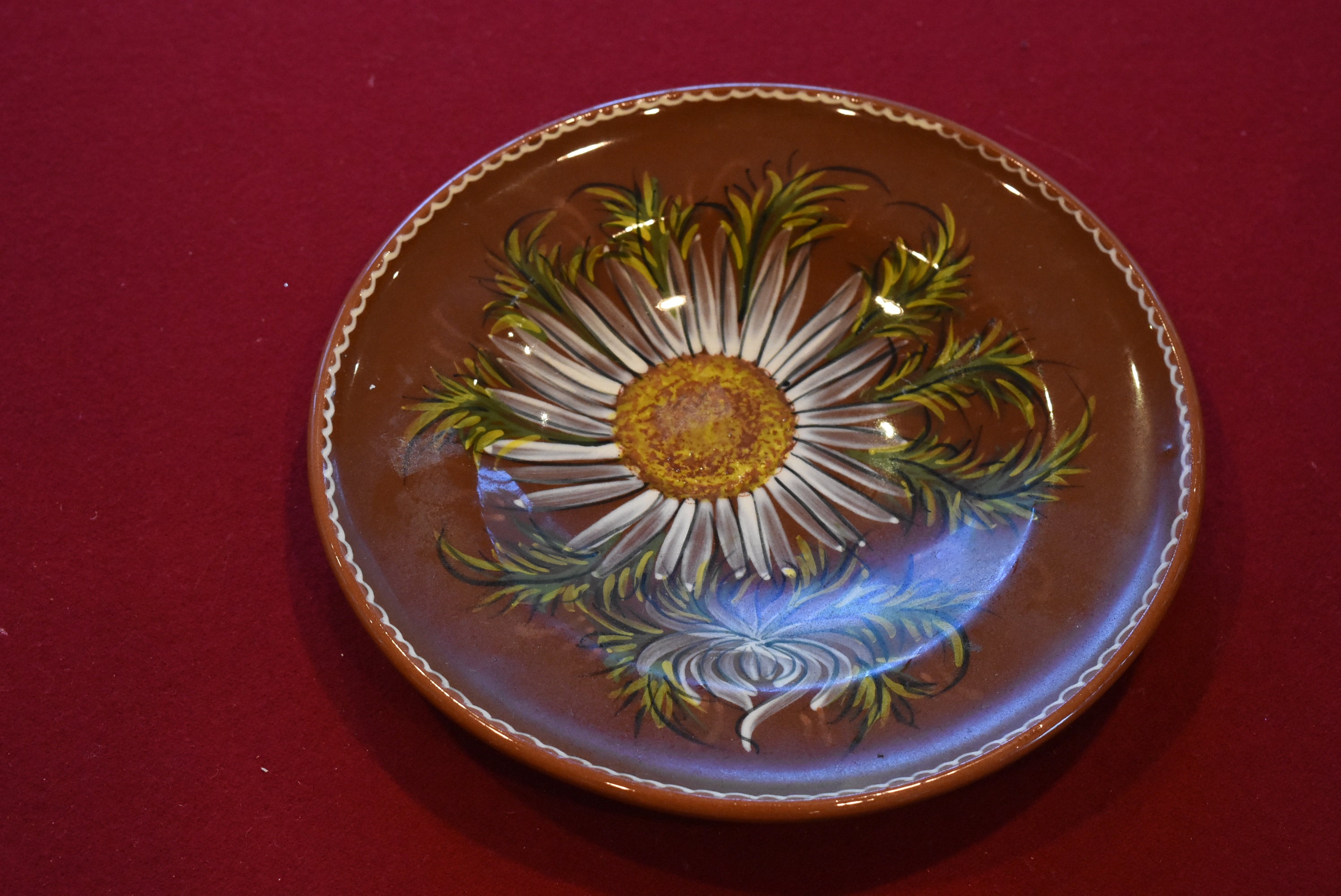 Pfronter Keramik - Vintage Floral Painted Ceramic Plate