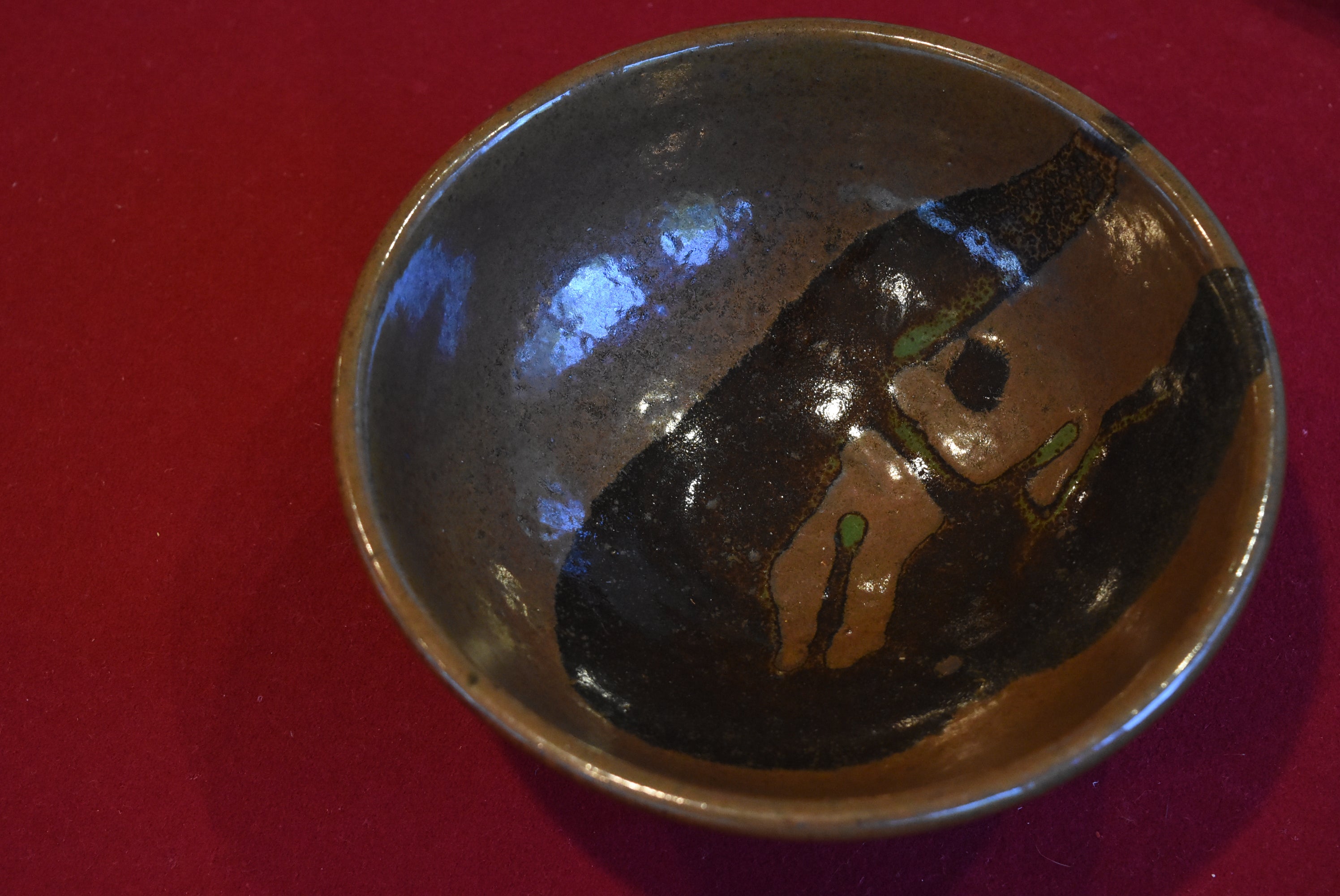 Handmade Glazed Ceramic Footed Bowl