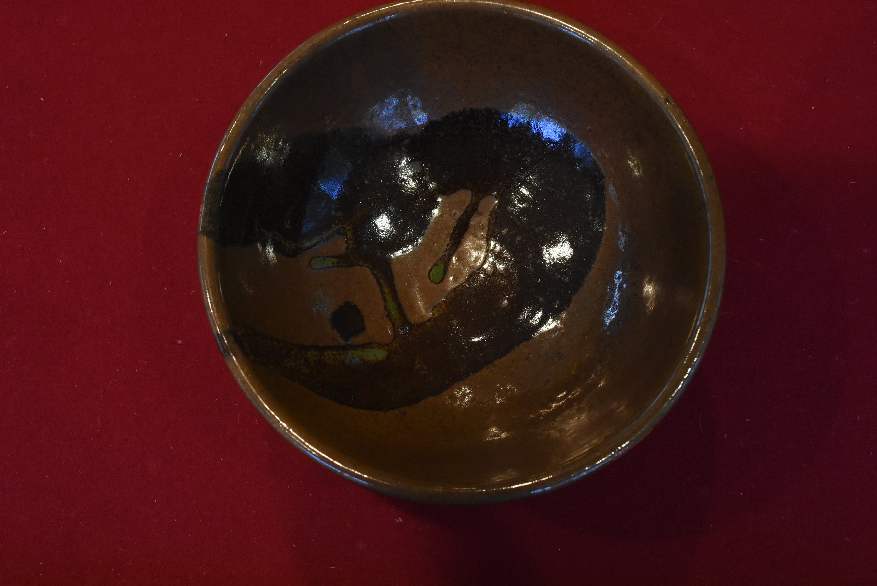 Handmade Glazed Ceramic Footed Bowl