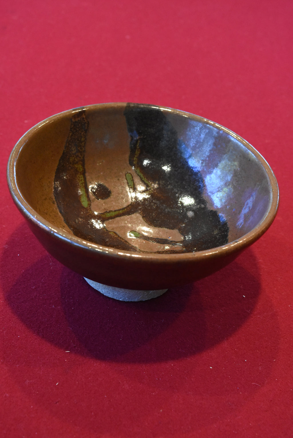 Handmade Glazed Ceramic Footed Bowl