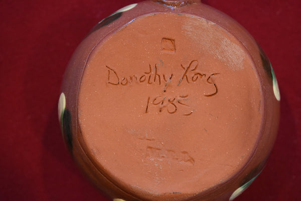 Dorothy Long - Vintage Handmade Ceramic Redware Creamer