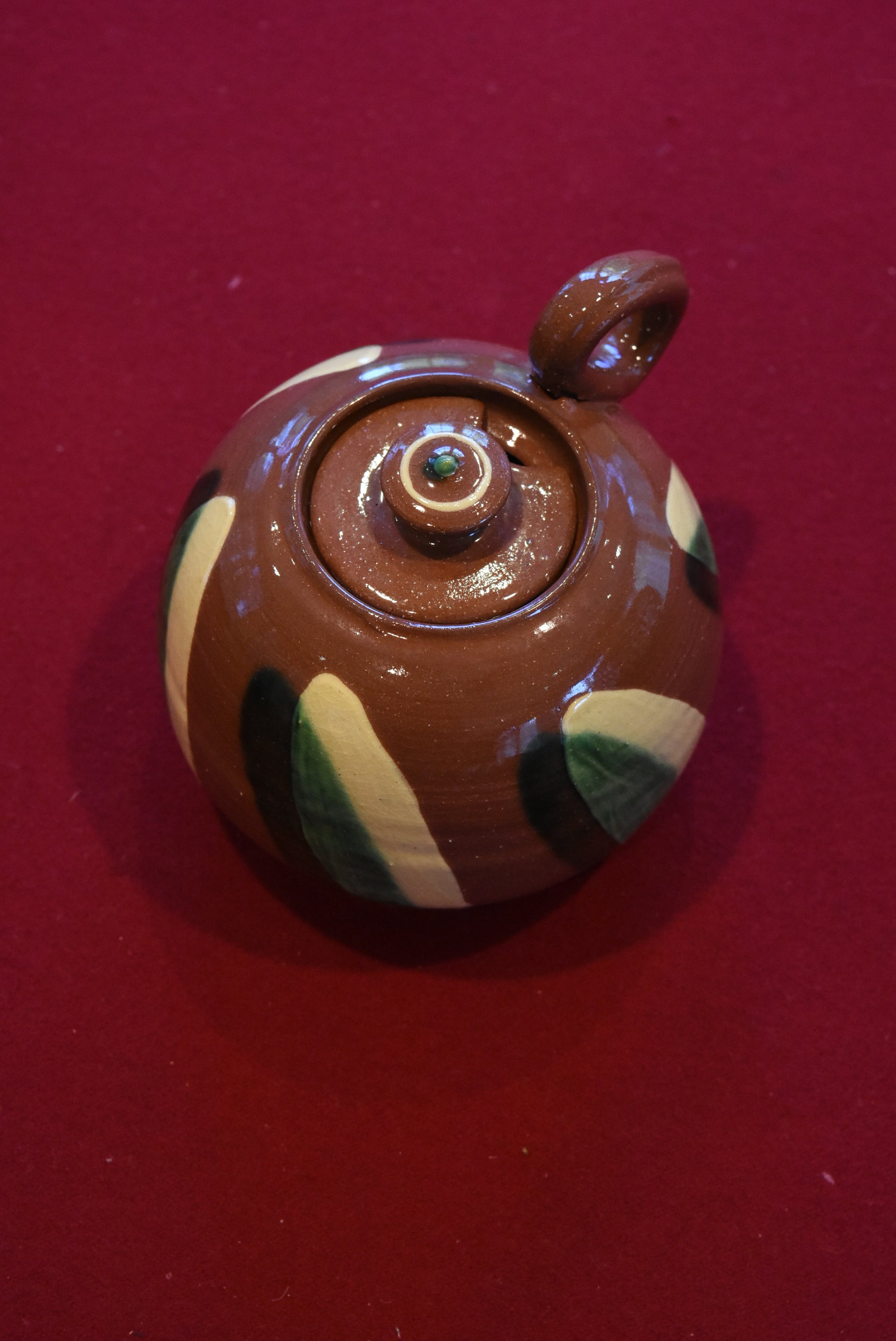 Dorothy Long - Vintage Handmade Ceramic Redware Sugar Bowl