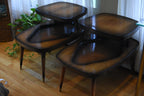 Gordon's - Vintage 1950s Pair Mid Century Modern Tiered Side Tables