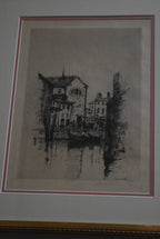 James J. Calahan - Venice Canal Etching