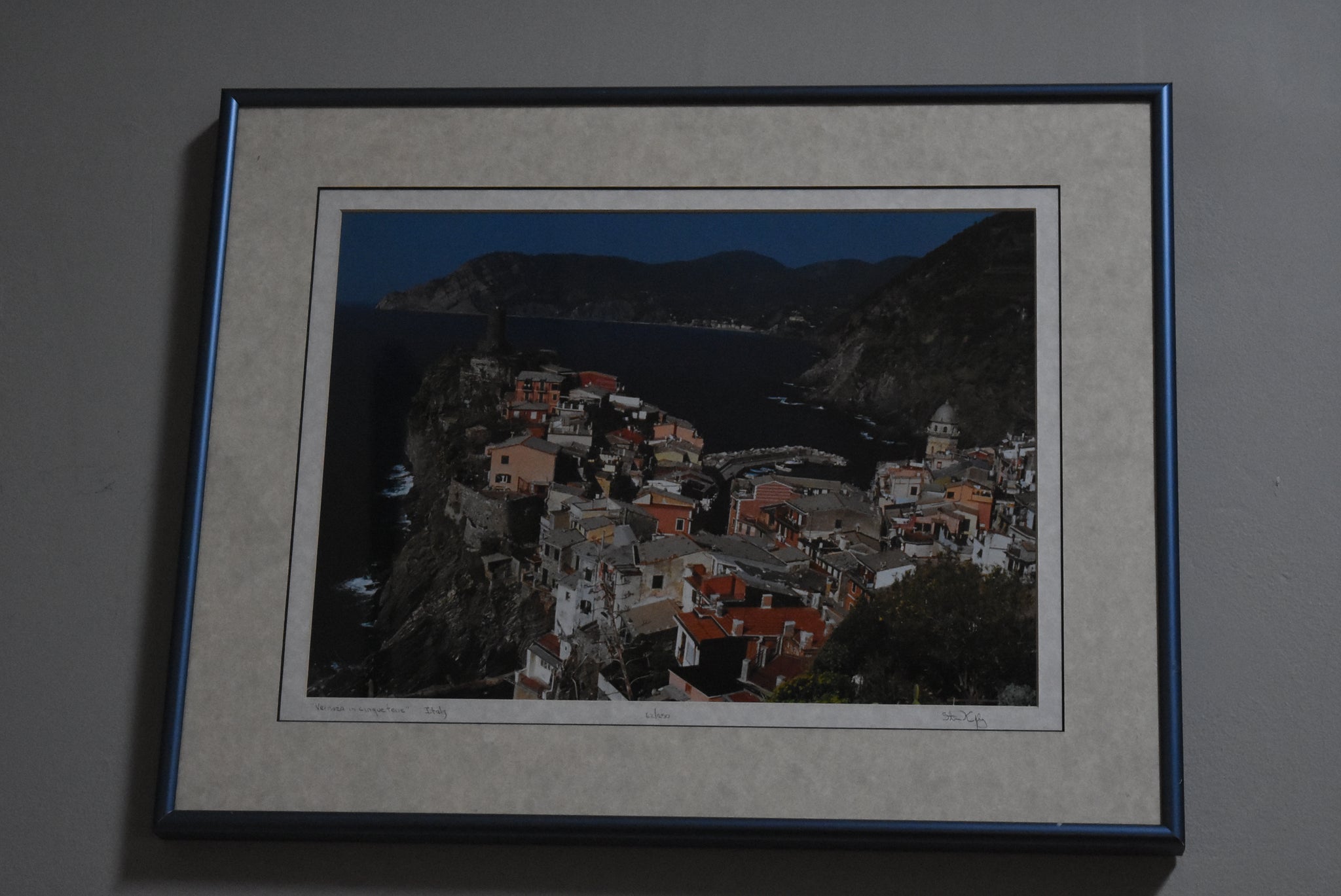 Framed Photograph 'Vernoza in Cinqueterre' Italy