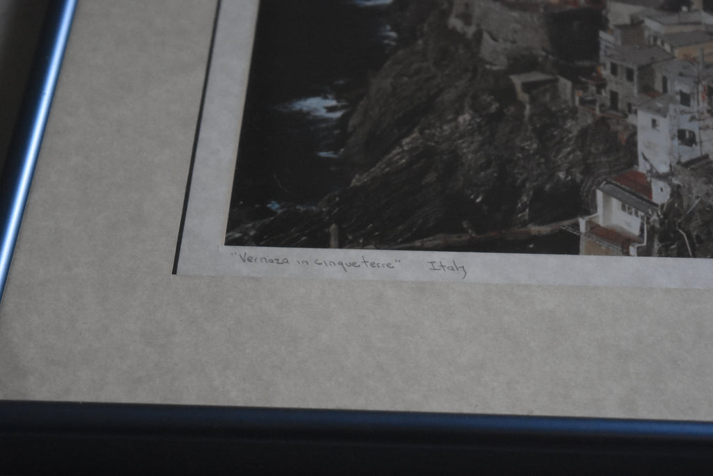 Framed Photograph 'Vernoza in Cinqueterre' Italy