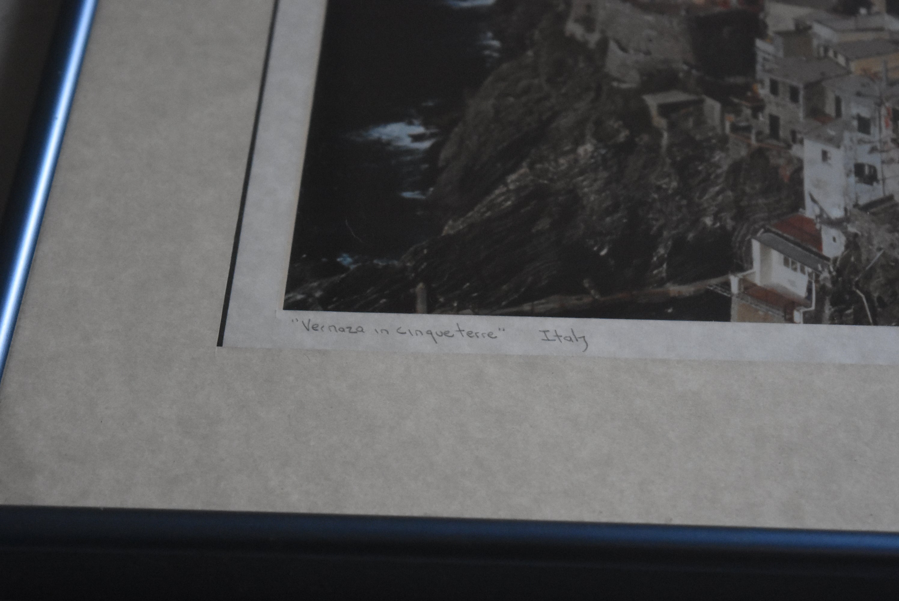 Framed Photograph 'Vernoza in Cinqueterre' Italy