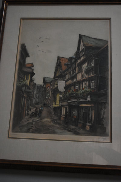 Le Garf - 'Lisieux' Signed Hand Colored Print