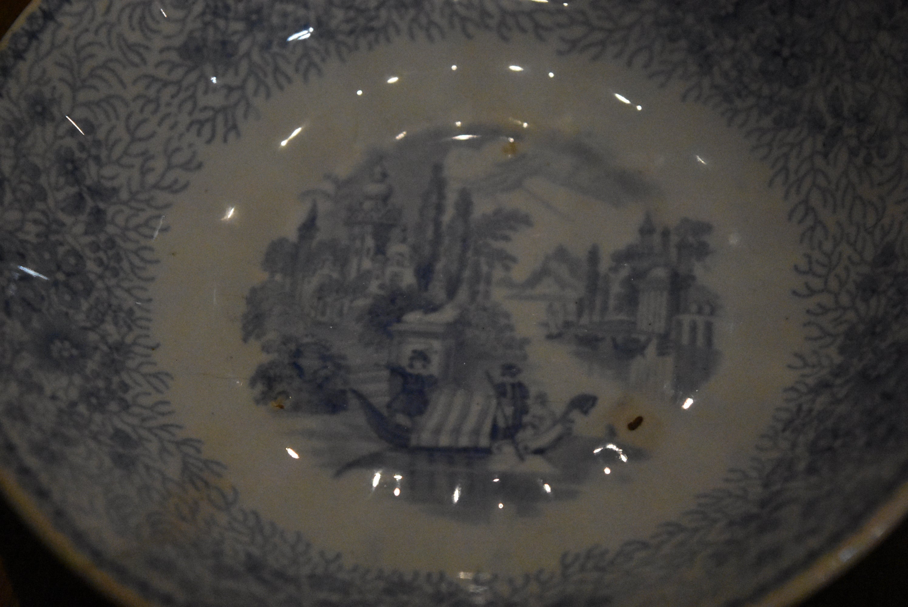 J. Heath & Co. - Antique Staffordshire Transferware "Lombardy" Ceramic Bowl
