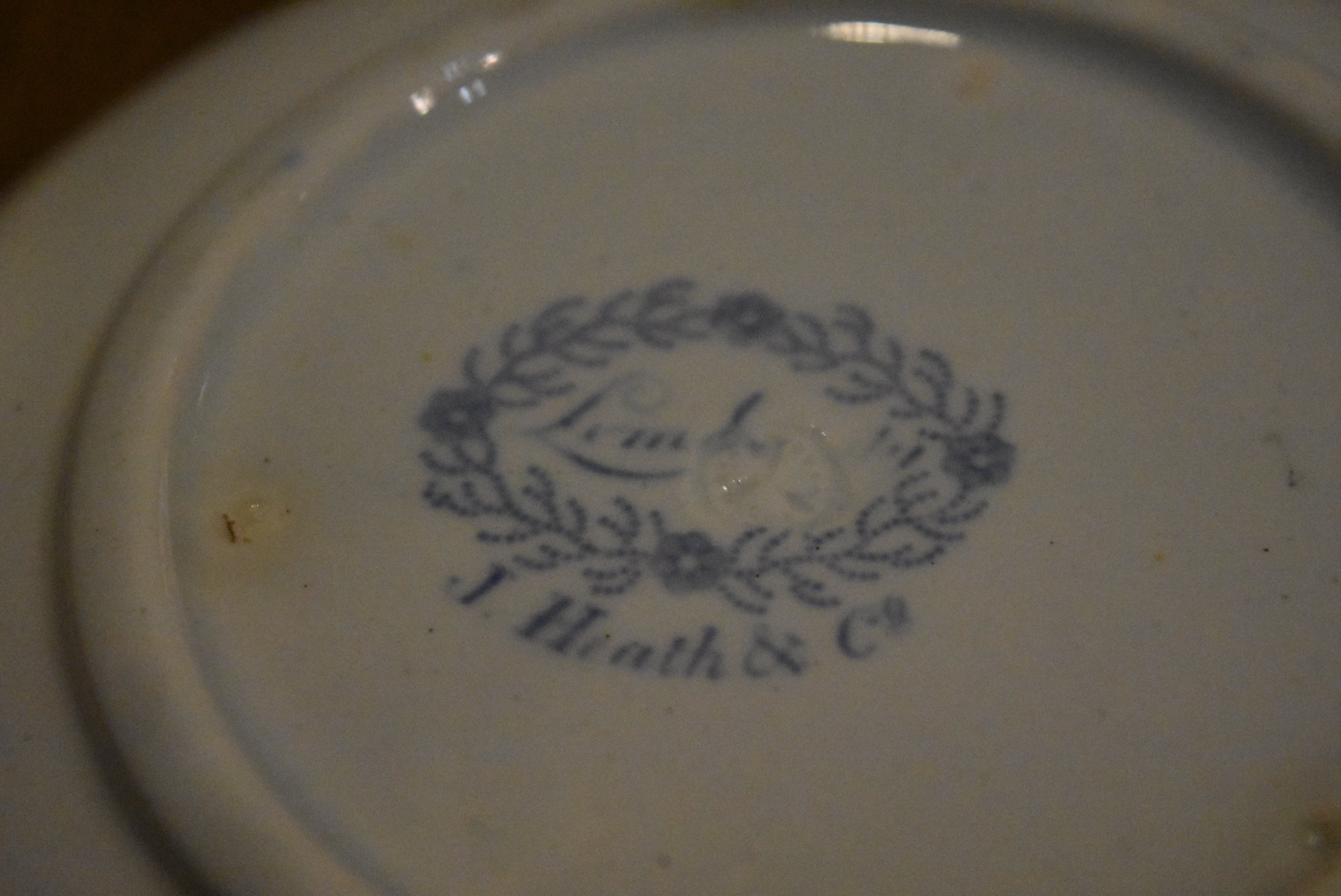 J. Heath & Co. - Antique Staffordshire Transferware "Lombardy" Ceramic Bowl