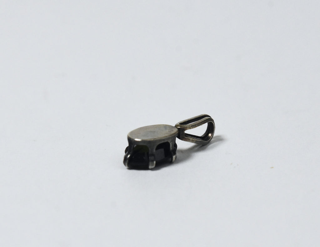 Small Marquise Cut Dark Tourmaline Pendant