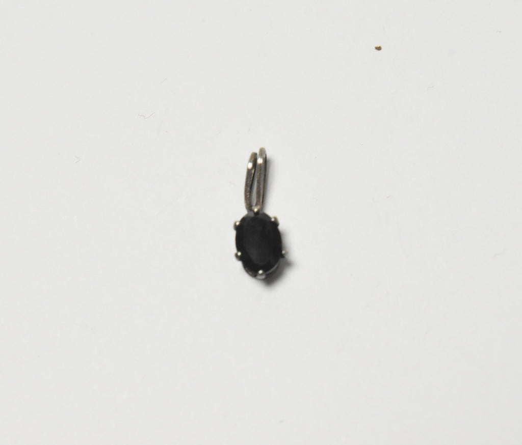 Small Marquise Cut Dark Tourmaline Pendant