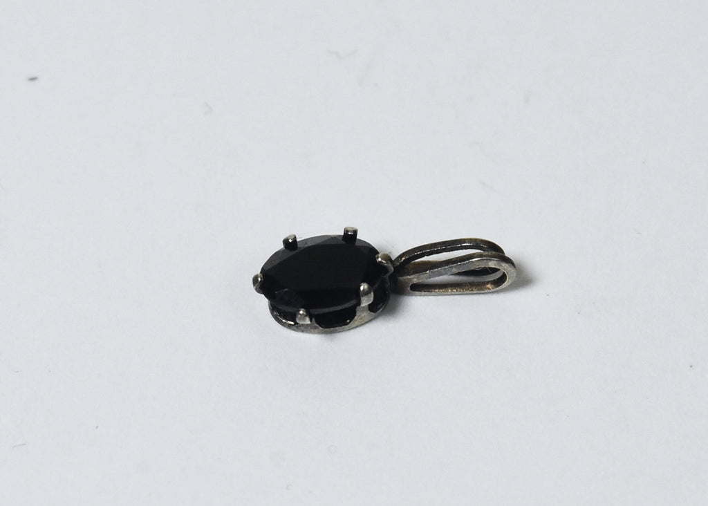 Small Marquise Cut Dark Tourmaline Pendant