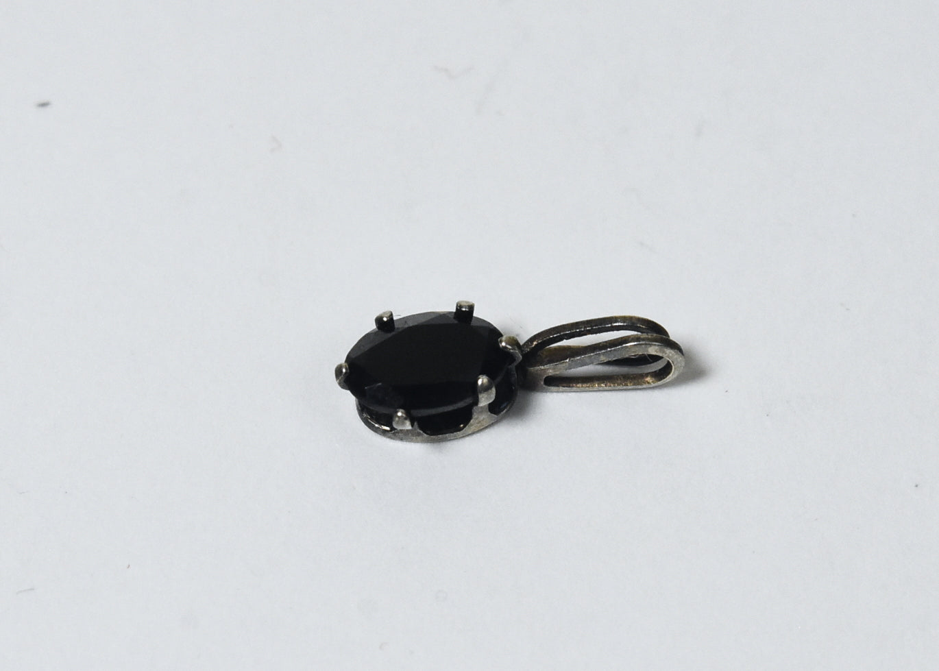 Small Marquise Cut Dark Tourmaline Pendant