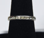 Sterling Silver Crystal Band - Size 7