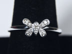Diamonds Butterfly Sterling Silver Ring - Size 9