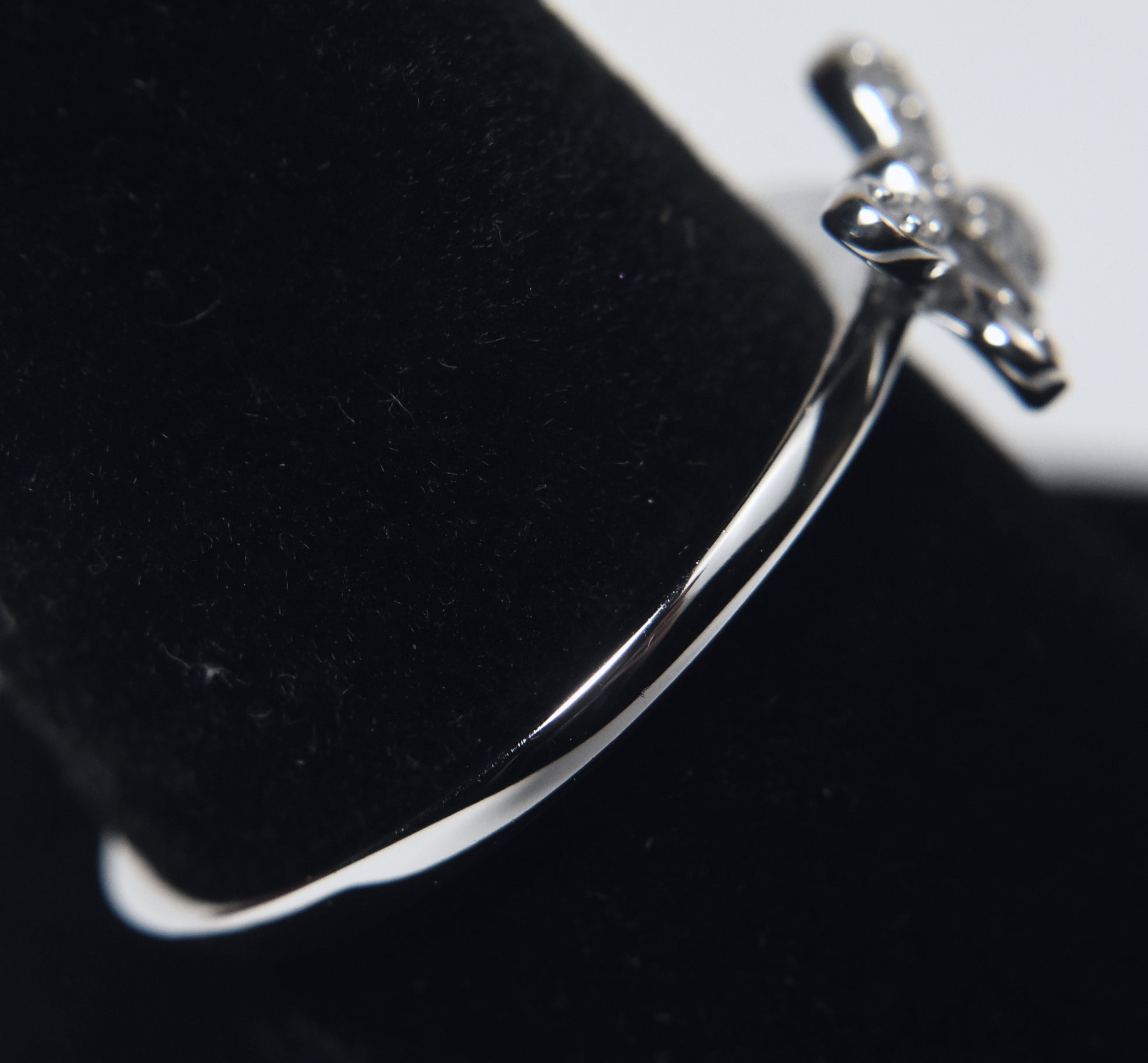 Diamonds Butterfly Sterling Silver Ring - Size 9