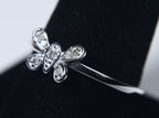 Diamonds Butterfly Sterling Silver Ring - Size 9