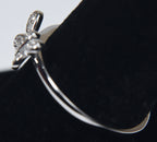 Diamonds Butterfly Sterling Silver Ring - Size 9