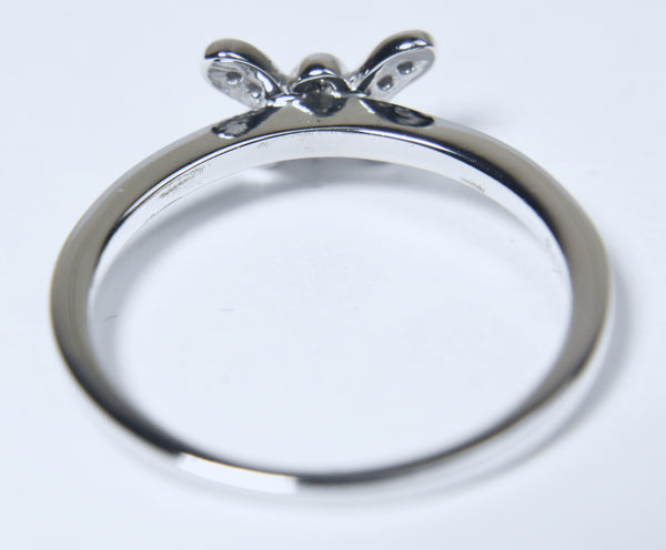 Diamonds Butterfly Sterling Silver Ring - Size 9