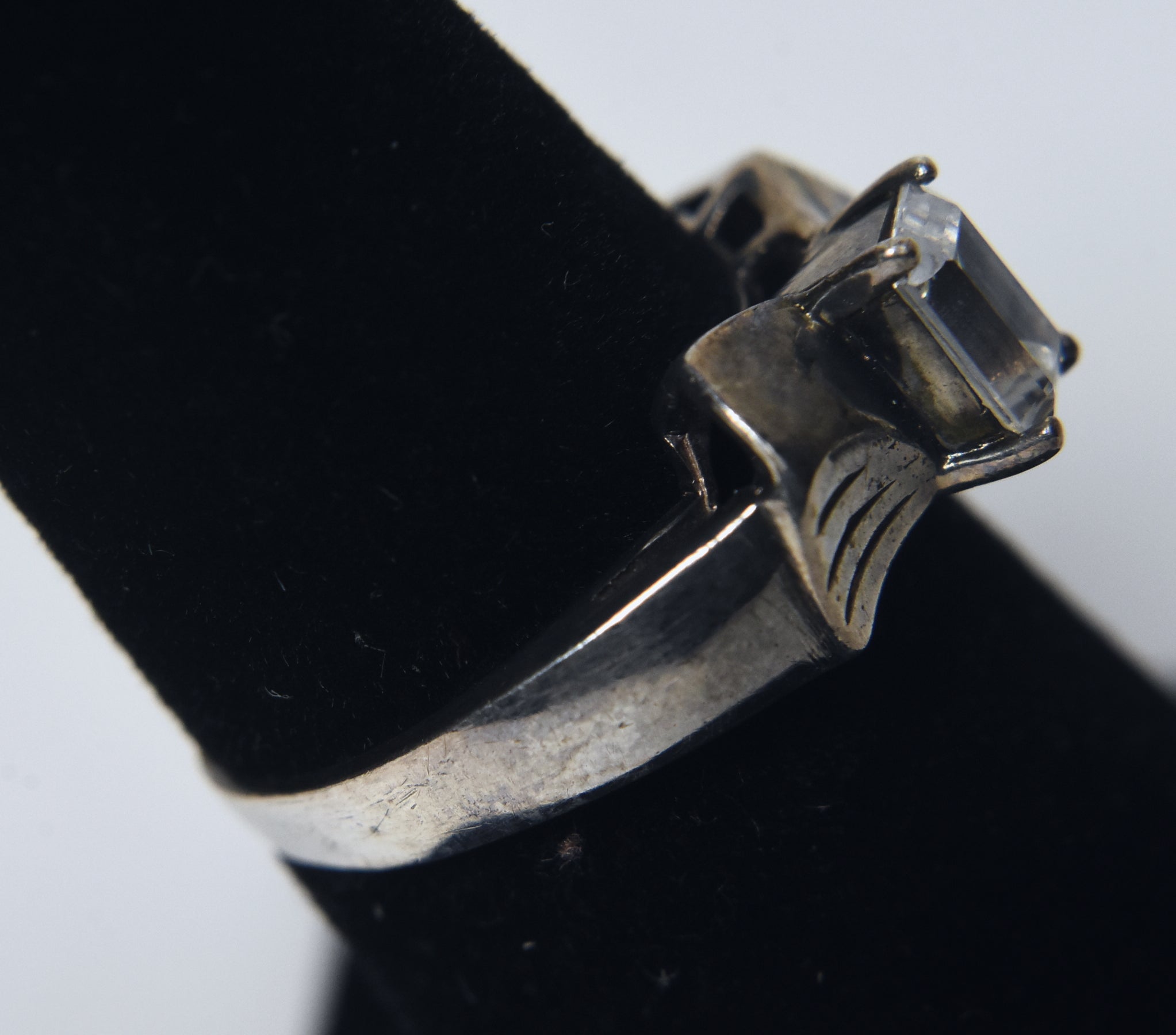 Diamonique Cubic Zirconia Sterling Silver Bow Ring - Size 6