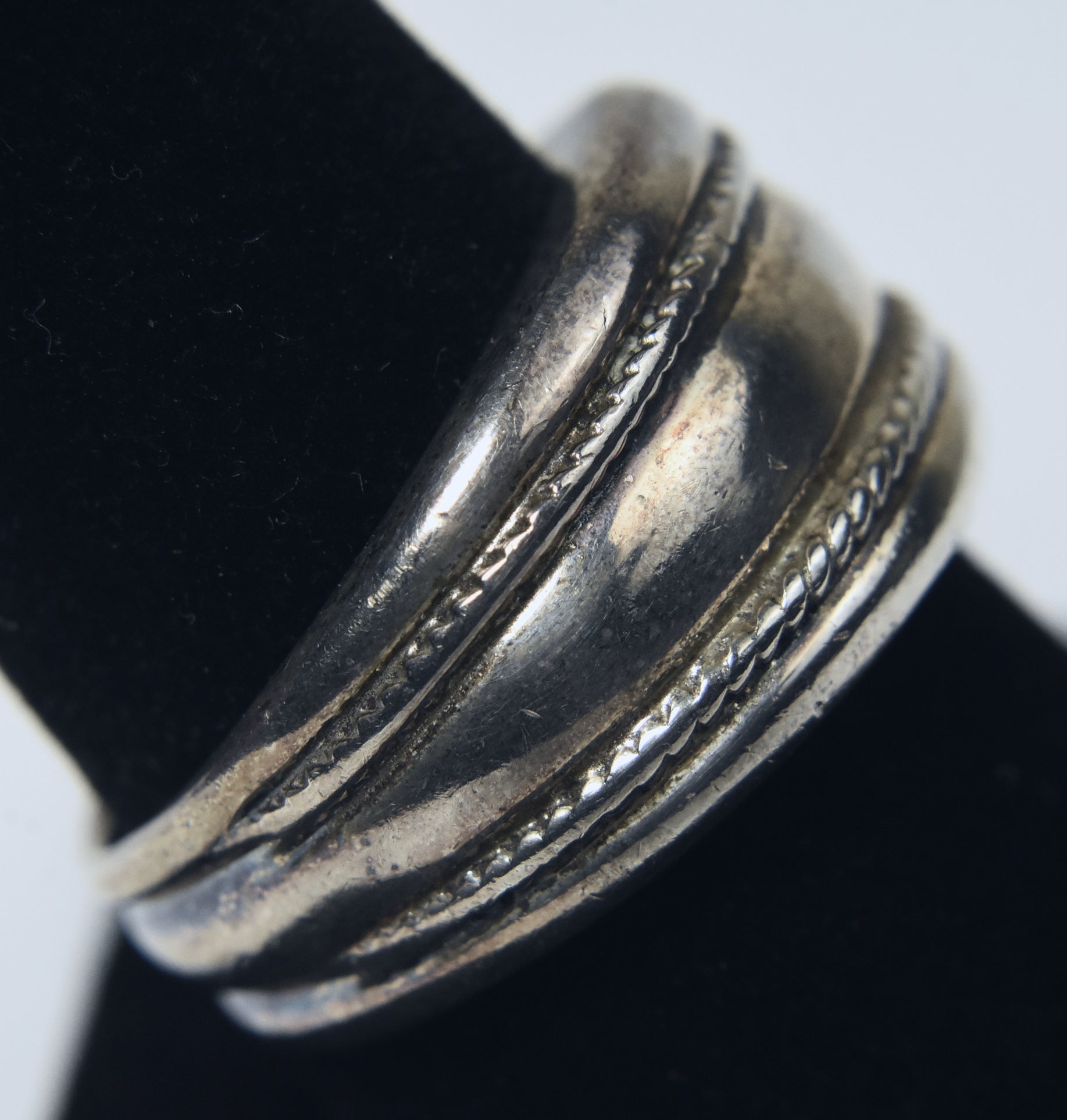 Vintage Handmade Sterling Silver Band - Size 8.75