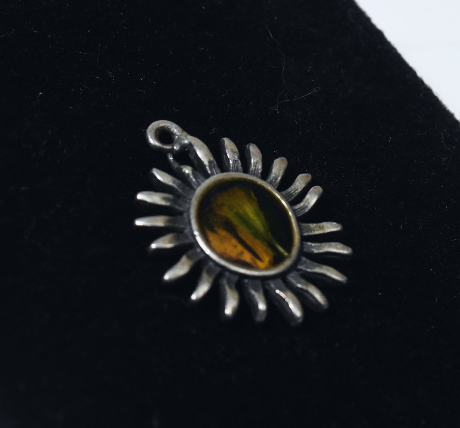 Dried Flower Encased in Resin Pendant