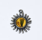 Dried Flower Encased in Resin Pendant