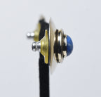 Sterling Silver Dumortierite Vintage Stud Earrings