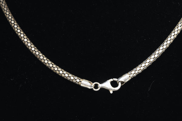 Dyadema - Italian Sterling Silver Popcorn Link Chain Necklace - 18"