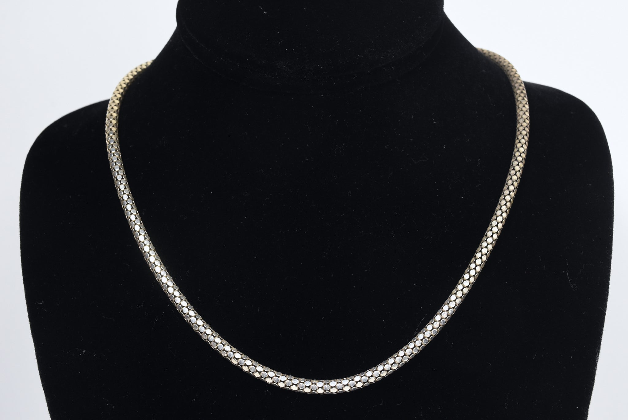 Dyadema - Italian Sterling Silver Popcorn Link Chain Necklace - 18"