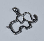 Silver Tone Elephant Pendant