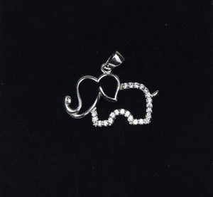 Silver Tone Elephant Pendant
