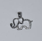 Silver Tone Elephant Pendant