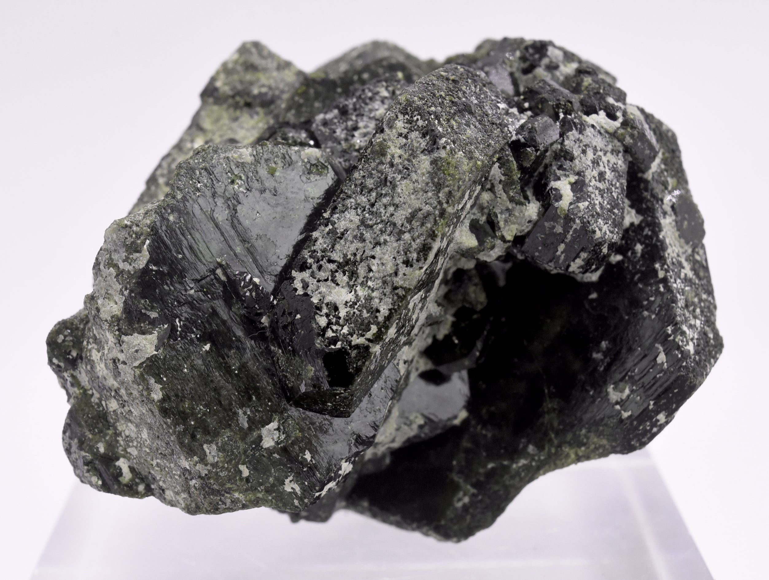 Beautiful Large Epidote Crystals Cluster - 337g