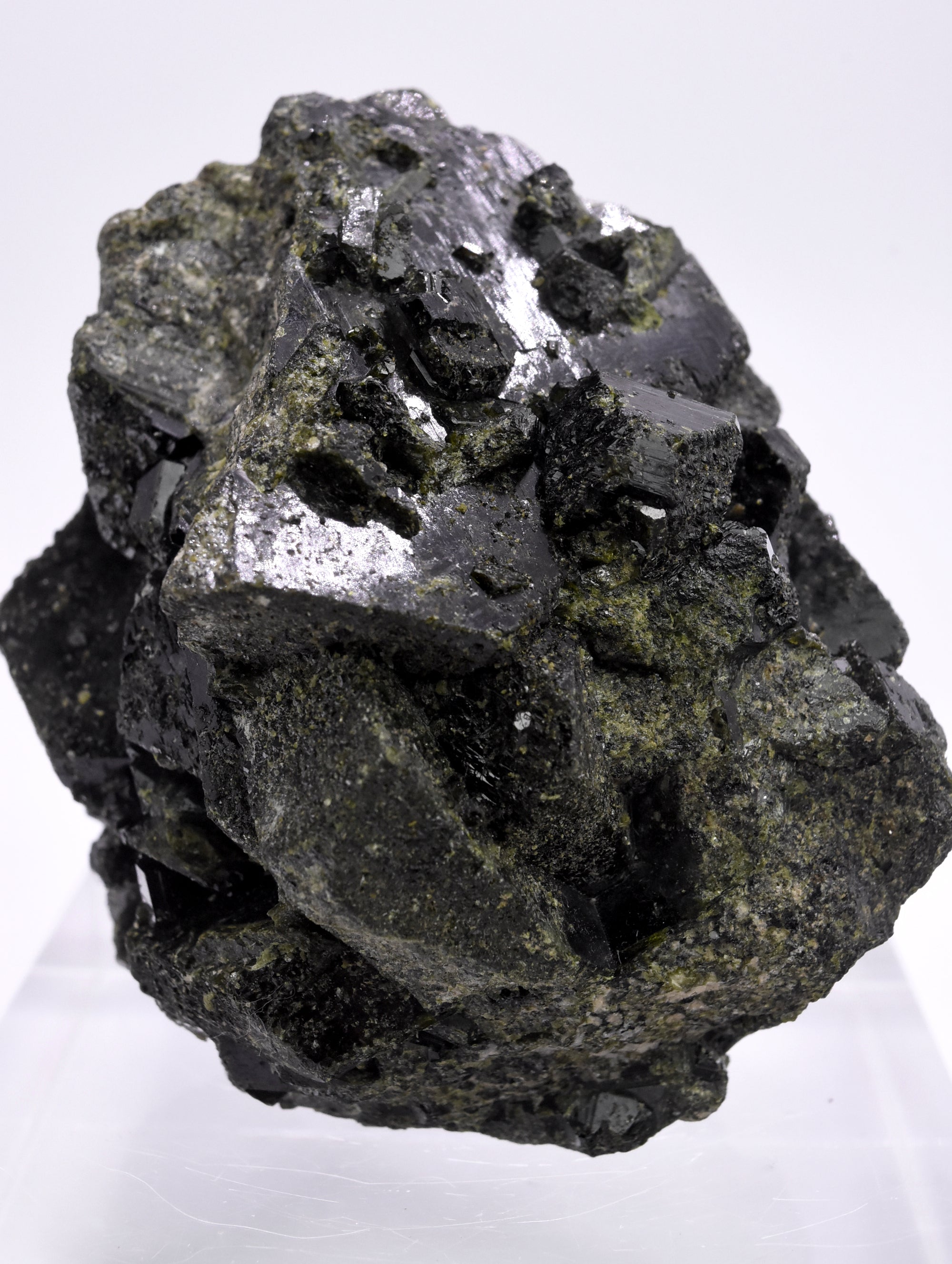 Beautiful Large Epidote Crystals Cluster - 337g