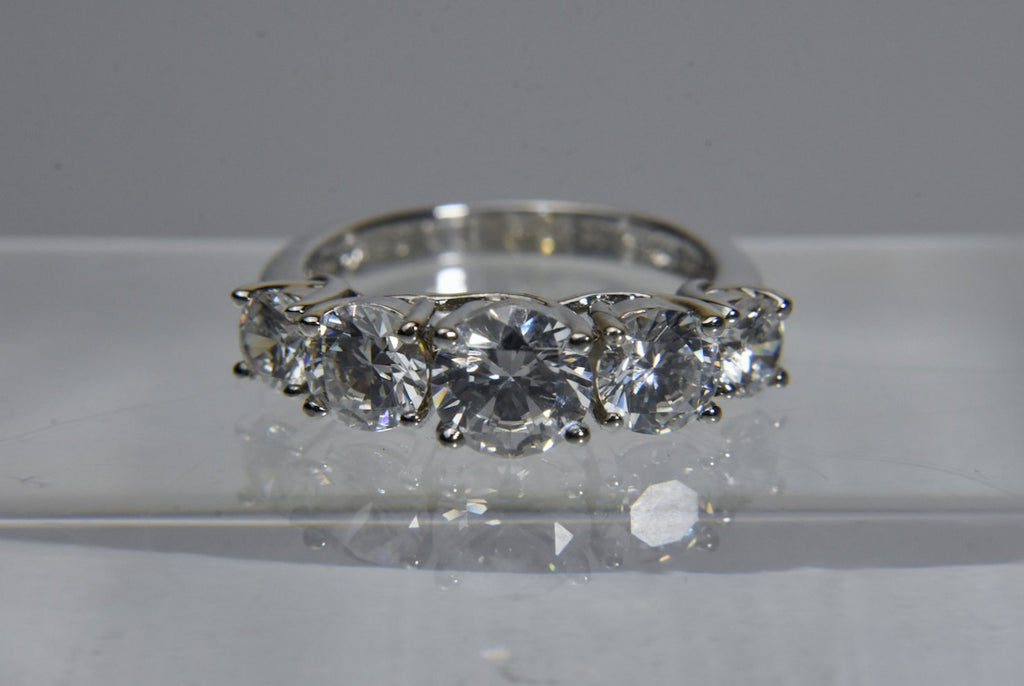 Epiphany - Sterling Silver Cubic Zirconia Ring - Size 6.25