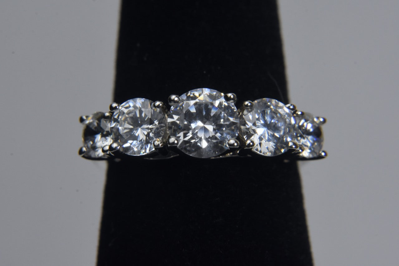 Epiphany - Sterling Silver Cubic Zirconia Ring - Size 6.25